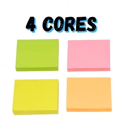 BLOCO ADESIVO 38X50 C/4 KAZ NEON